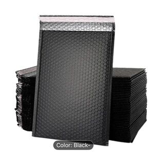 20 Pieces 11x13cm Black Adhesive Bubble Mailers